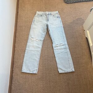 Garage Light Blue Straight Leg Jeans